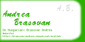 andrea brasovan business card